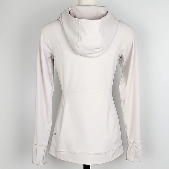 Lululemon Every Journey Hooded Zip Up Jacket Stone WhiteThumbholes Size 8 - Picture 2 of 13